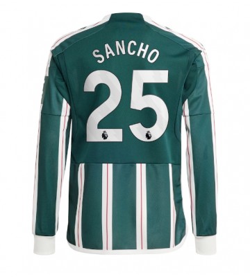 Lacne Muži Futbalové dres Manchester United Jadon Sancho #25 2023-24 Dlhy Rukáv - Preč